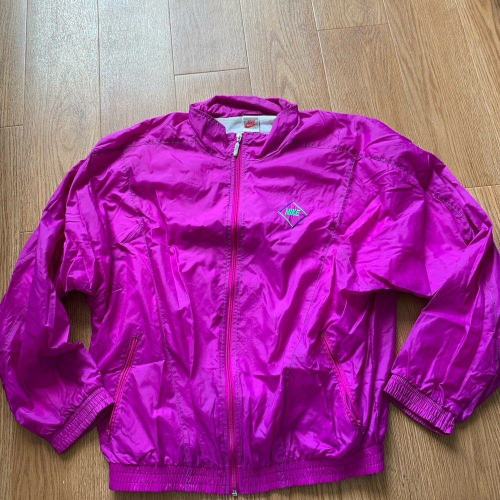 Nike 80s-90s Vintage Grey Tag windbreaker jacket size medium